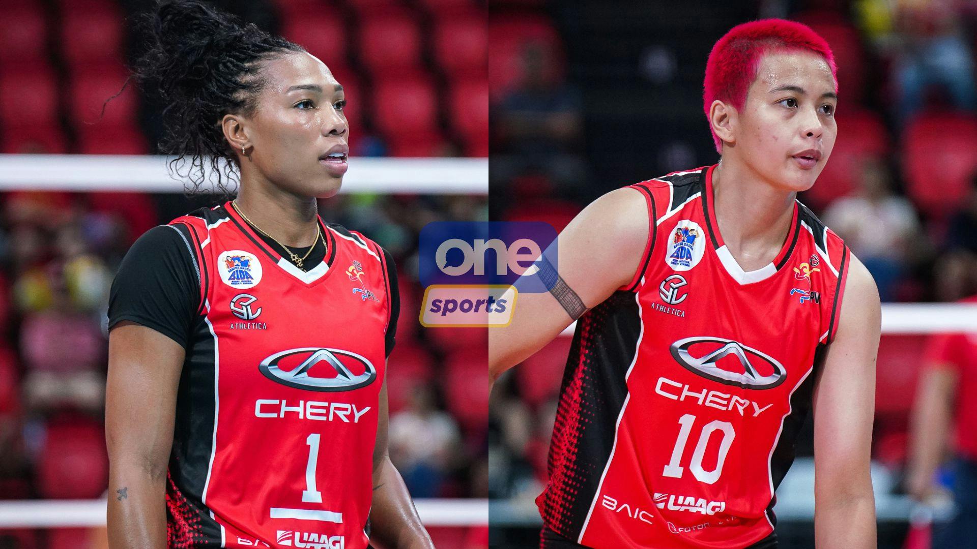 From opponents to teammates: Khat Bell, Ara Galang relish team-up as Chery Tiggo stays perfect in PVL Reinforced Conference